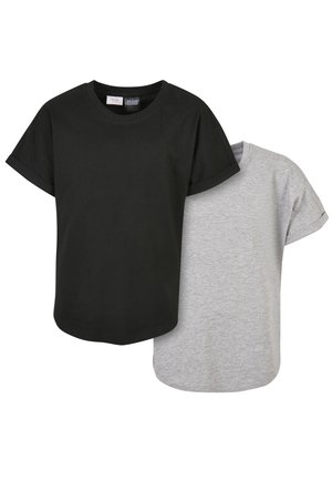 Urban Classics 2PACK - Paprasti marškinėliai - grey black