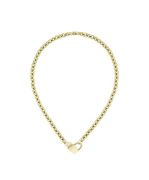 LYG IP WITH STAMPED BOSS MONOGRAM HEART - Necklace - gold-coloured