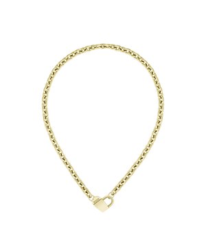 BOSS LYG IP WITH STAMPED BOSS MONOGRAM HEART - Ketting - gold-coloured