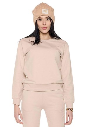 LEONE 1947, WOMAN CREWNECK NEVER WITHOUT - Sweatshirt - sand