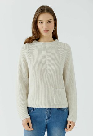 Oui PULLOVER RIYA - Trui - offwhite