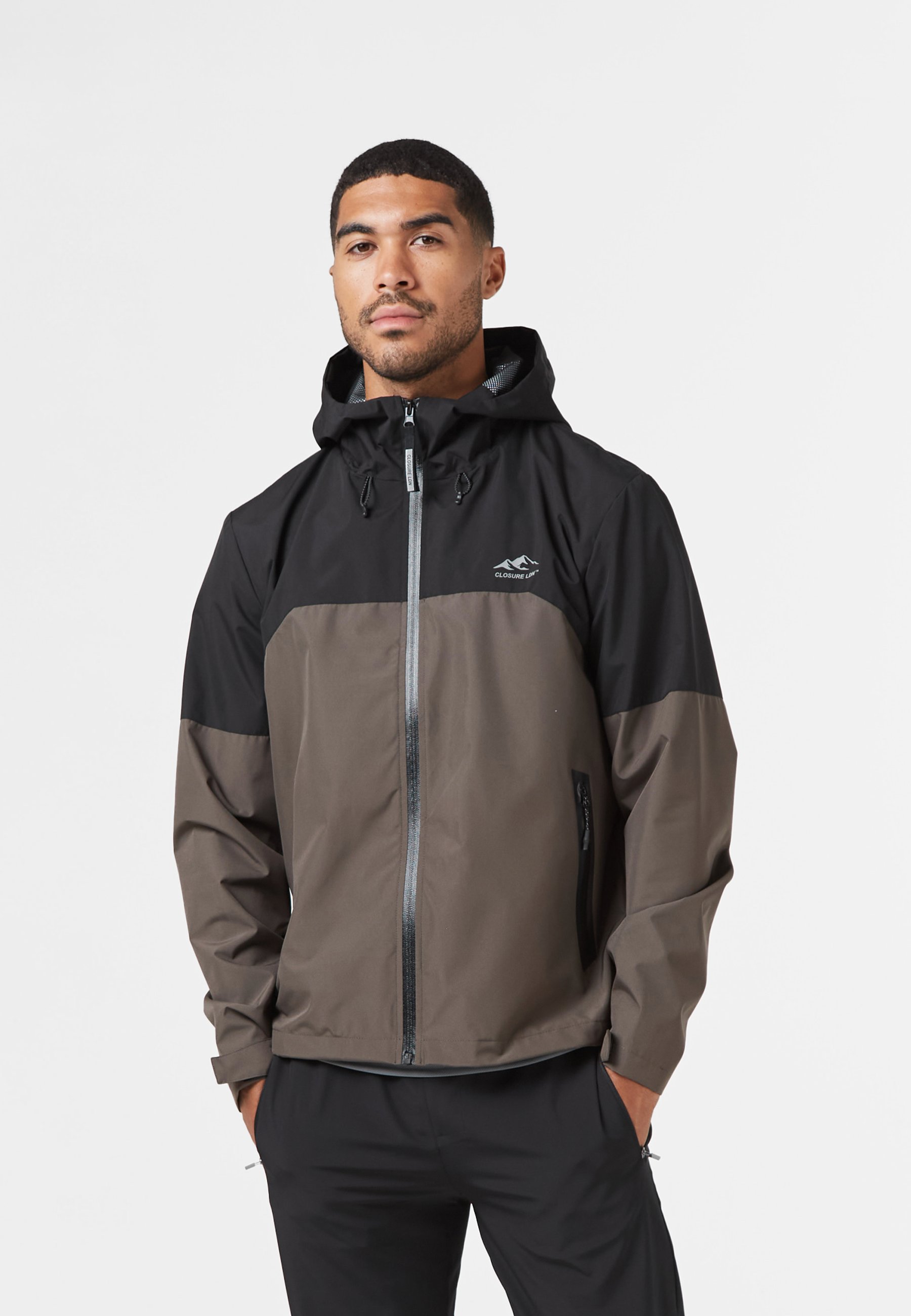 CLOSURE London LAYERED SHELL - Winter jacket - black/khaki/multi