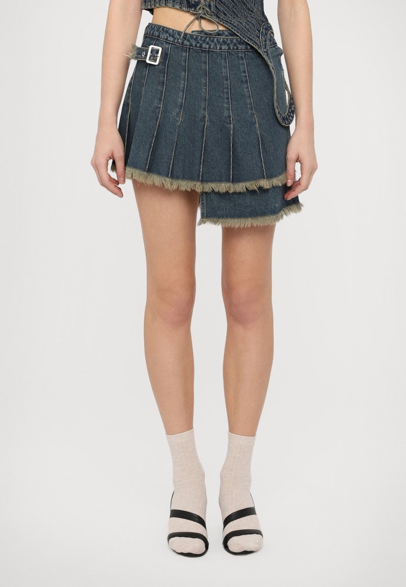 Feng Chen Wang PLEATED SKIRT - Minisukňa - blue