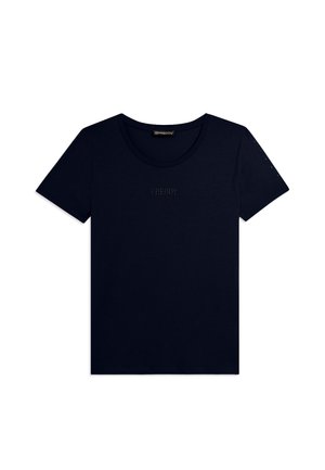 MANICA CORTA CON DETTAGLIO CUT OUT E STRASS - T-shirt basic - dark blue