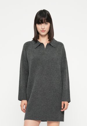 ONLHAZE LIFE DRESS  - Gebreide jurk - medium grey melange