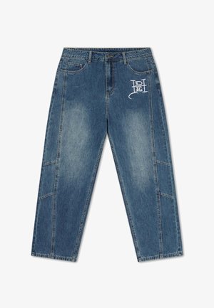 Ed Hardy, MENS SERPENT SKULL GRAPHIC RELAXED JEANS - Relaxed fit jeans - mid blue