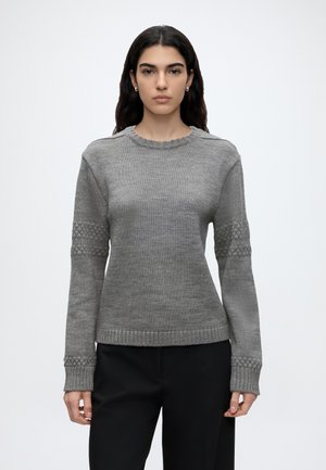 Mads Nørgaard, KAROLINE SWEATER - Пуловер - mid grey melange
