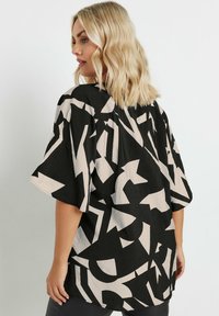 Yours Clothing TIE NECK SLEEVE - Pusero - black