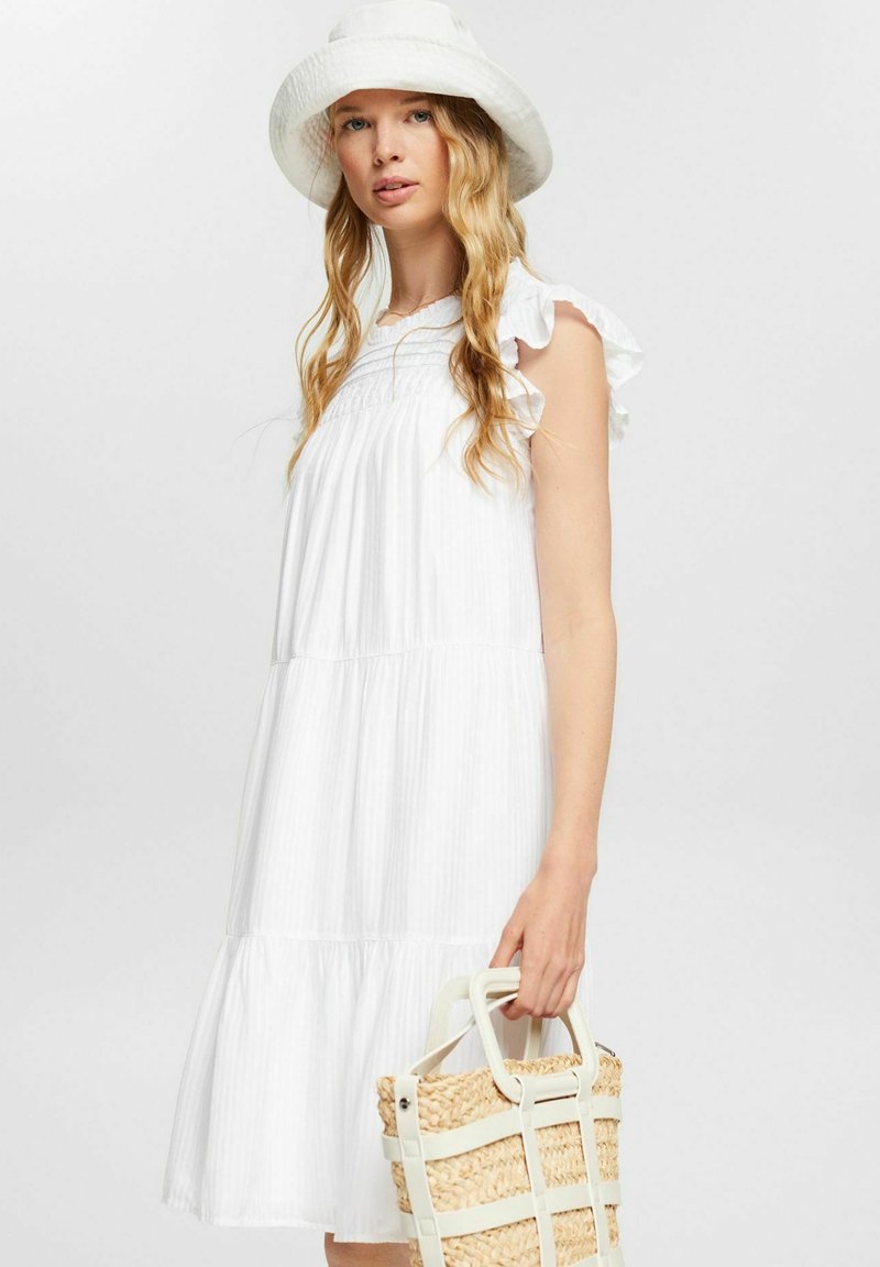 Damen Kleider | Esprit MIT ZARTEN STREIFEN Freizeitkleid white/weiß - FN53772 Damen Kleider | Esprit MIT ZARTEN STREIFEN Freizeitkleid white/weiß - FN53772