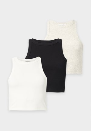 Even&Odd, 3 PACK - Top - black/white/grey
