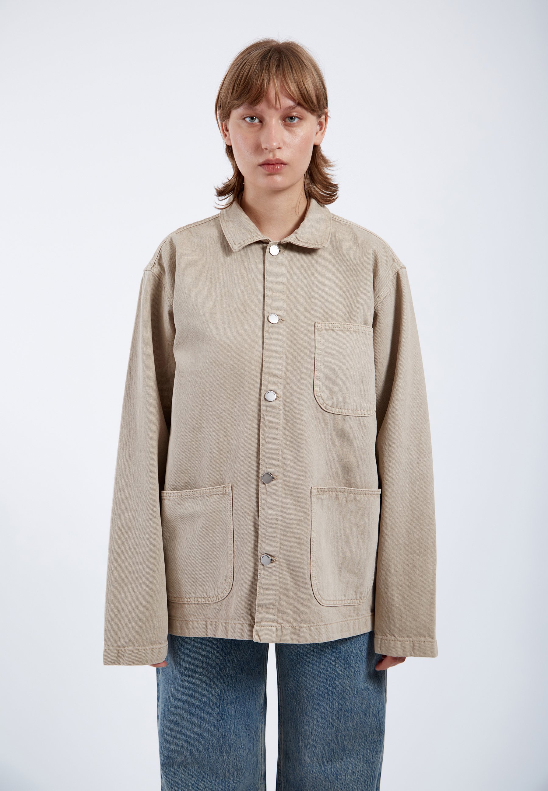 Dr.Denim DEVON WORKER - Denim jacket - greige/beige - Zalando.ie