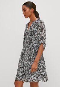 comma MIT KNOPFLEISTE - Blusenkleid - schwarz