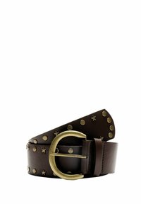 WIDE WITH STAR STUDS - Remen - mottled brown