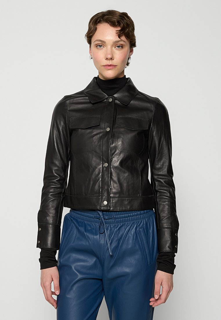 Oakwood Leren jas zwart