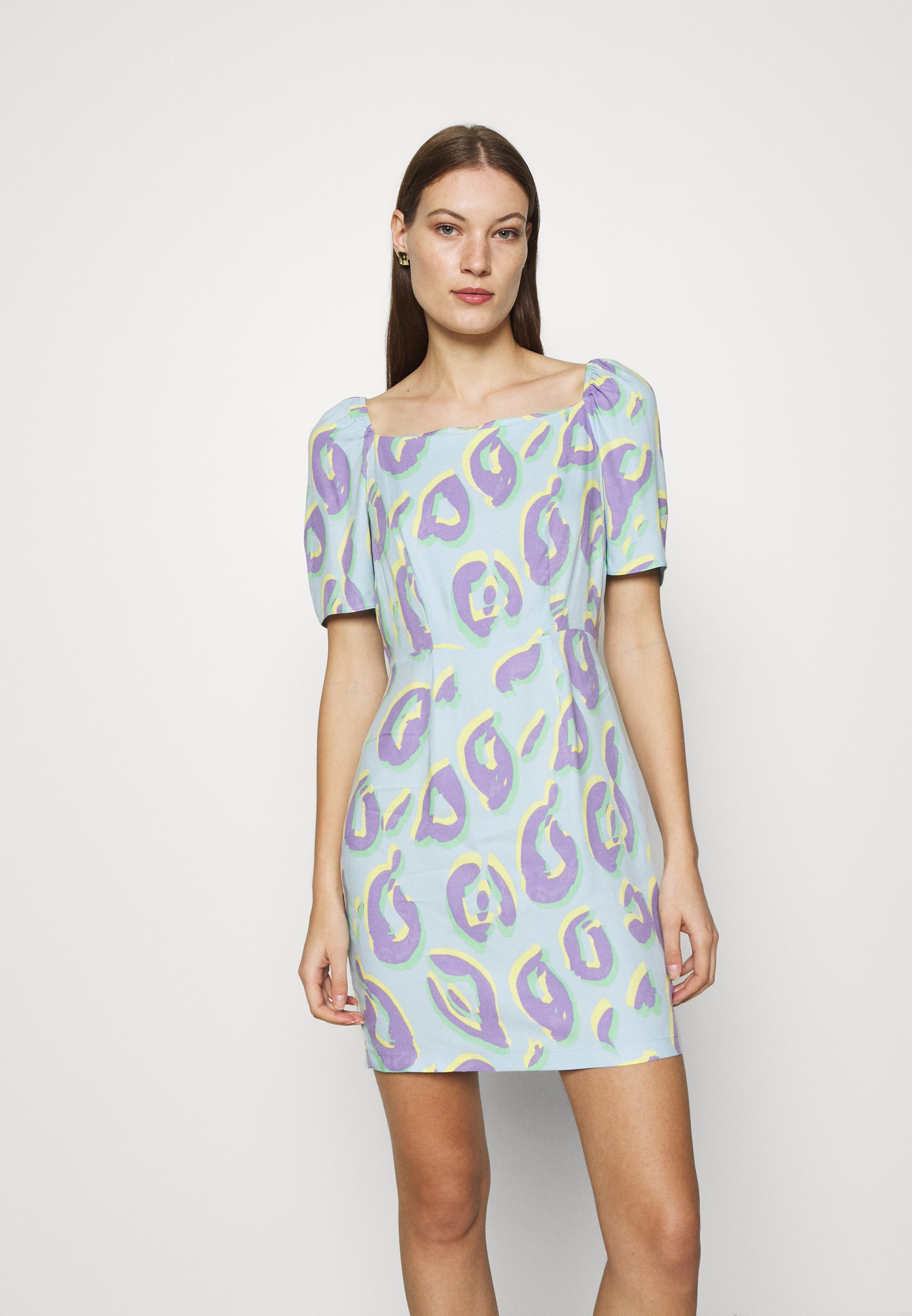 aqua shift dress