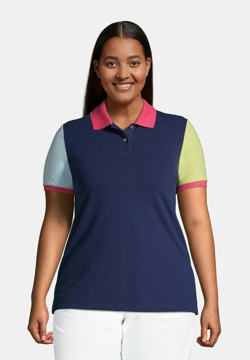 Lands End Polo
 LANDS END Polo shirt deep sea navy multi colorblock blue Zalando