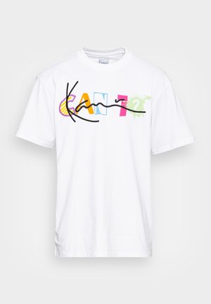 T-shirt med print - white