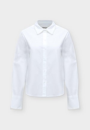 ONLY, ONLNEMIL PEARL DETAIL SHIRT - Риза с копчета - bright white