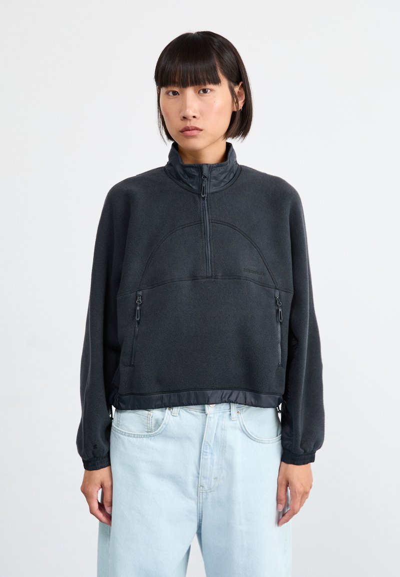 Salomon OUTLINE NOV CROP - Felpa in pile - deep black