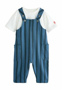 Next SET - T-Shirt basic - blue black stripe