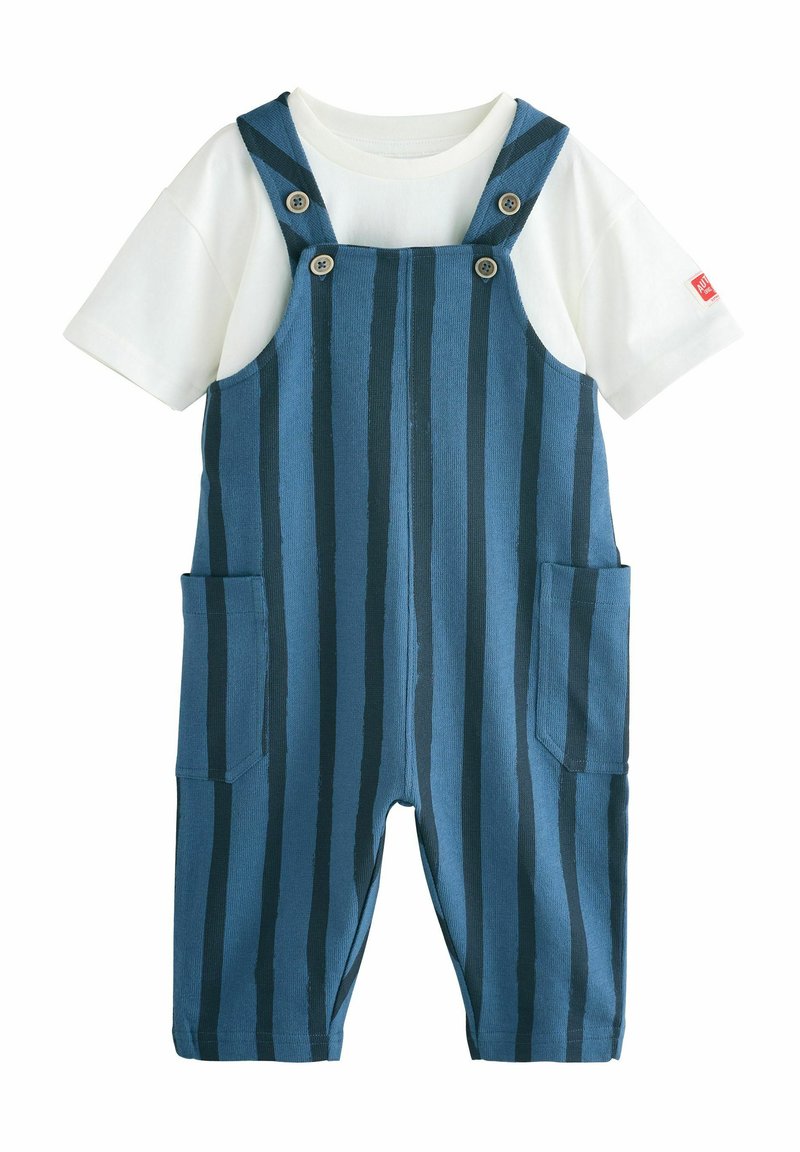 Next SET - T-Shirt basic - blue black stripe