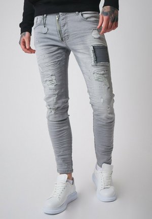 TACHETÉ - Vaqueros pitillo - gris clair