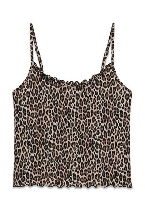Guess, OBERTEIL MIT ANIMAL-PRINT - Haut de pyjama - animalprint braun