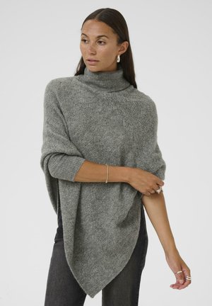 KAJENNIE ROLLNECK - Striktrøje - dark grey melange