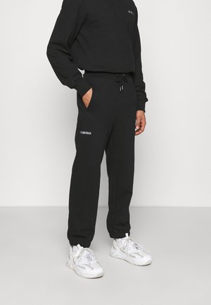 Les Deux BLAKE SWEATPANTS - Tracksuit bottoms - black/white/black ...