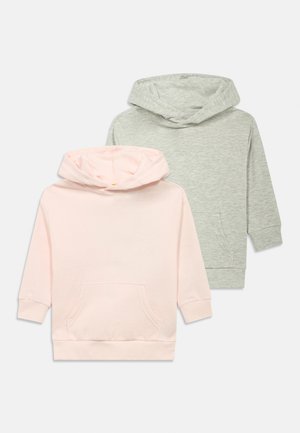 UNISEX 2 PACK - Hoodie - mottled light grey/light pink