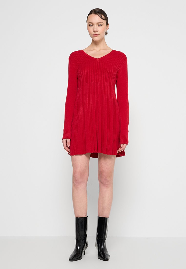 Apart Gebreide jurk rood