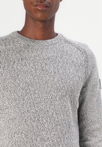 TOM TAILOR STRUCTURED MULTICOLOR CREW NECK  - Trui - beige/off white