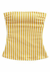Bikiniyläosa - yellow white crinkle