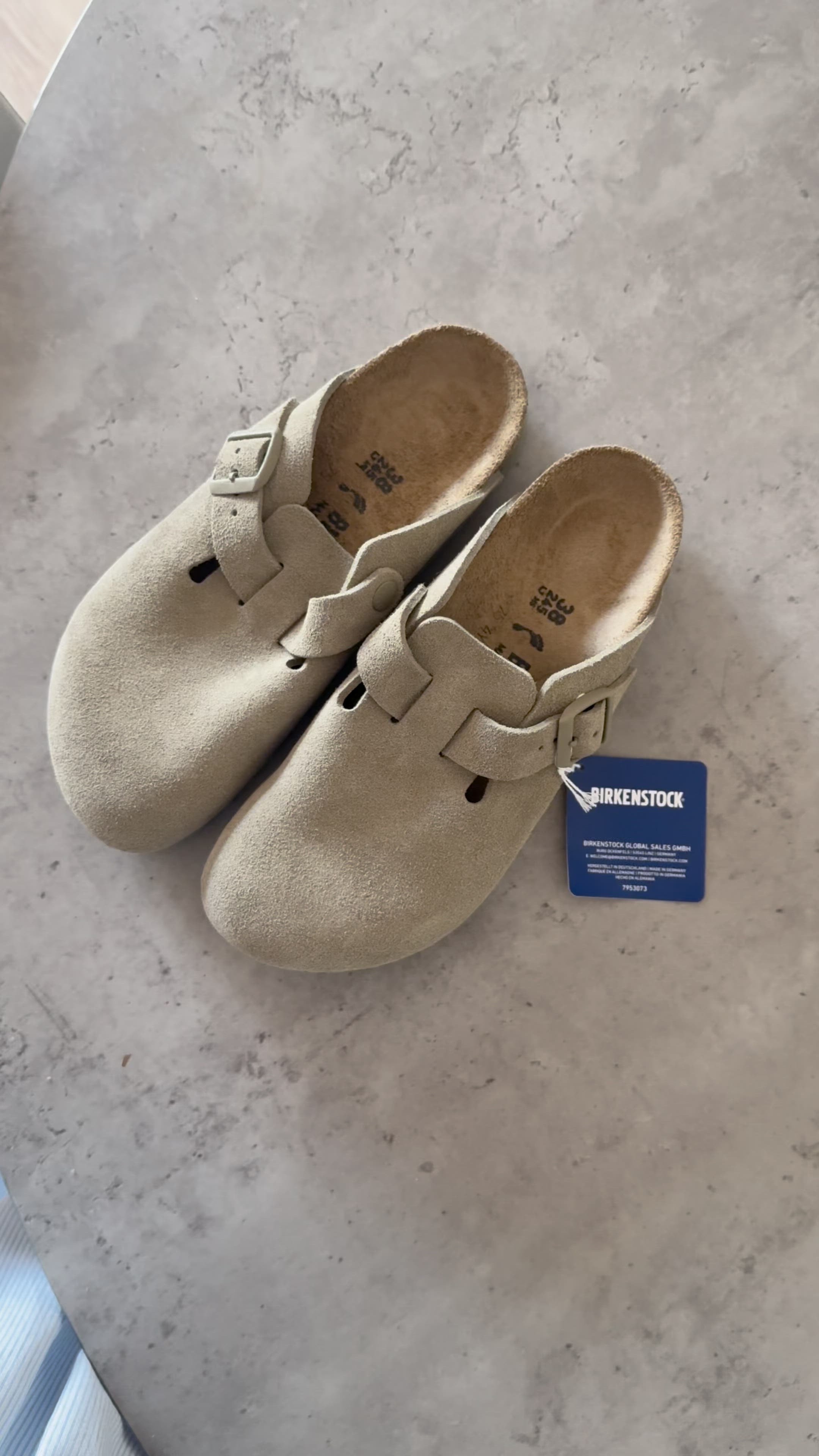 Birkenstock BOSTON LEVE FADED KHAKIS - NARROW - Sandalias planas