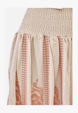 Nekane, FALDA GODETS BORDADA - Falda larga - coral