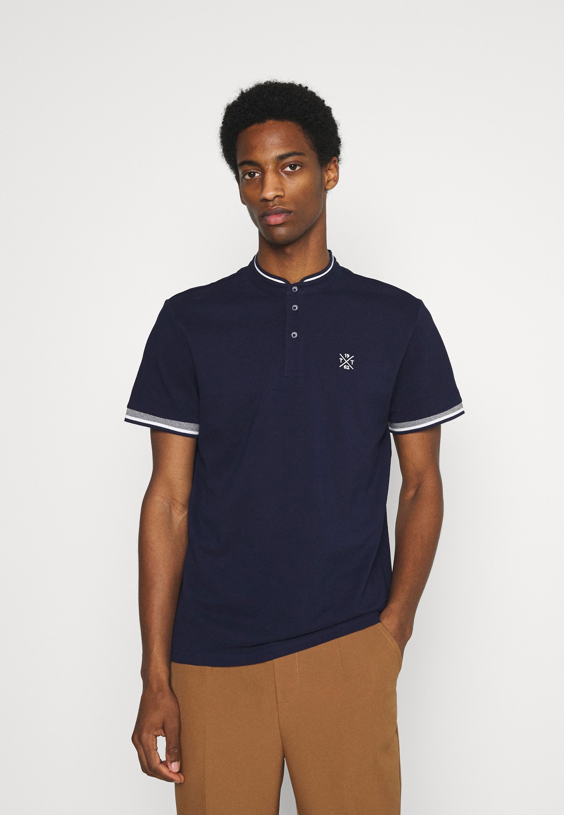 Dark blue t shirt with collar Clearance