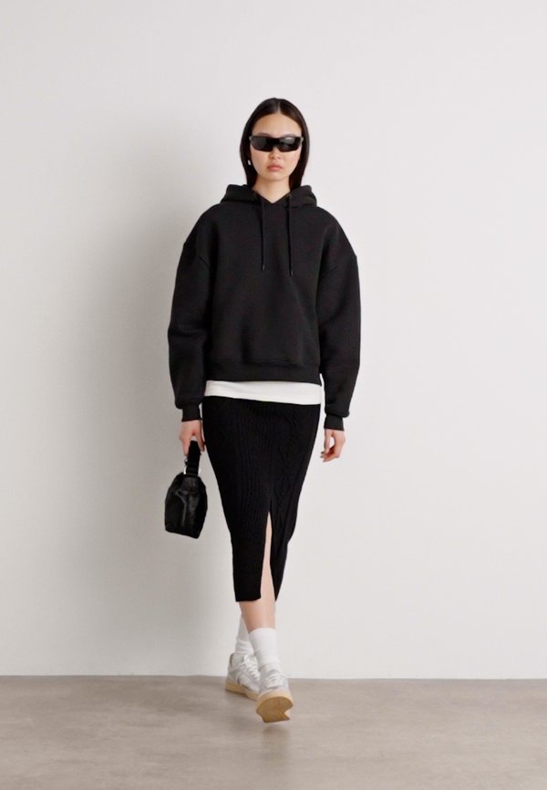 CABLE MIDI SKIRT WITH VENT AT FRONT BODY - Pencil skirt4