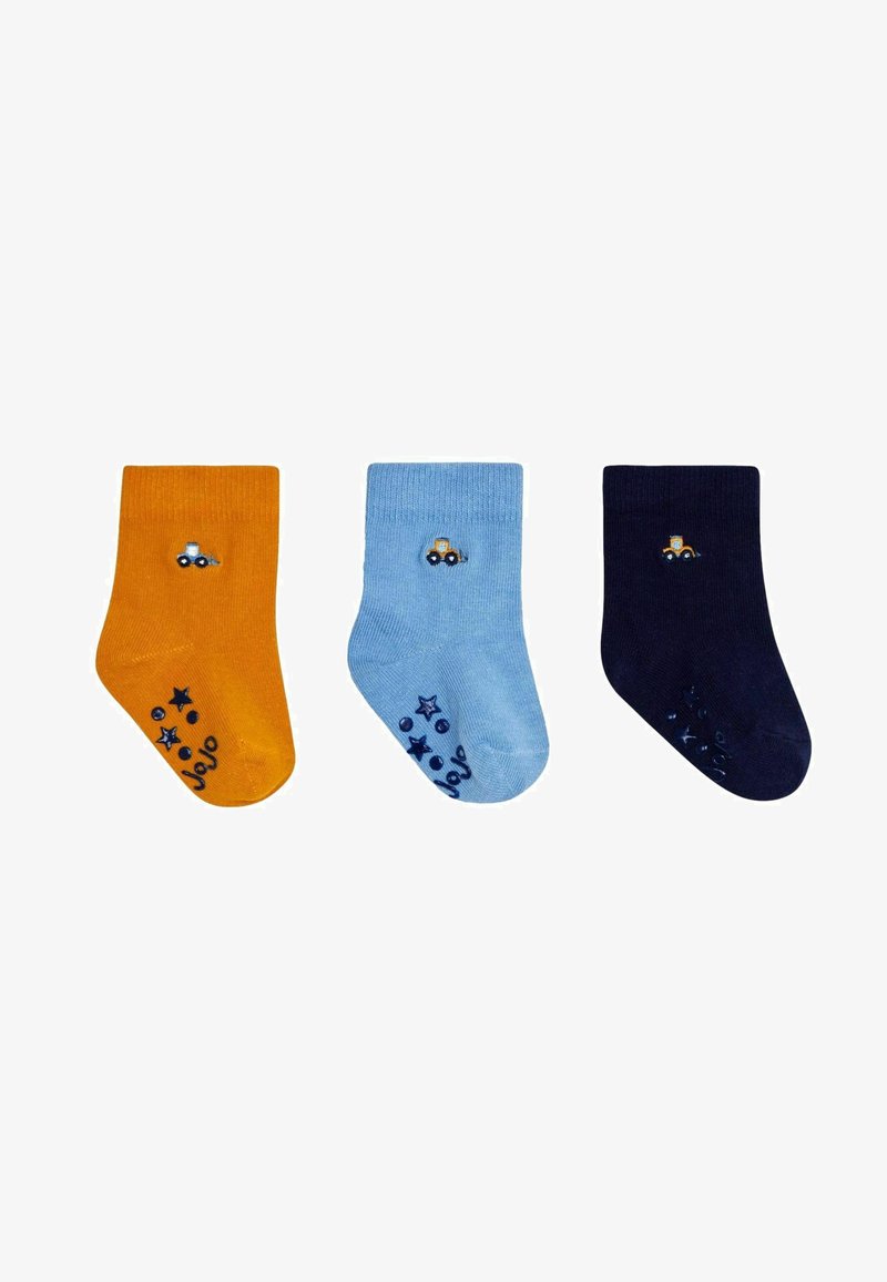 JoJo Maman Bébé 3-PACK EMBROIDERED - Chaussettes - blue digger