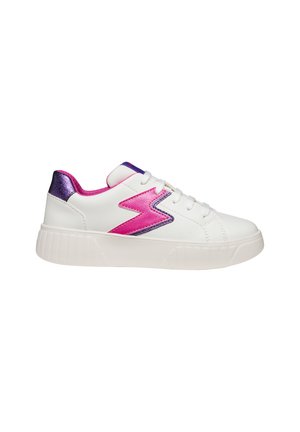 Baskets basses - blanc fushia