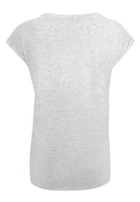 Gray short-sleeve t-shirt made of cotton with a soft texture. Features a relaxed fit and rounded neckline. Plain back without embellishments.