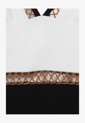 Reiss RAY COLOURBLOCK HALTER - Ujumistrikoo - white tan