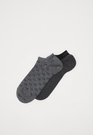 SNEAKER ALL OVER LOGO 2 PACK - Trainer socks - mid grey melange