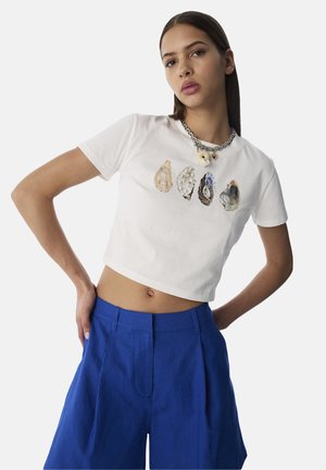 Twist T-SHIRT  - T-shirt imprimé - ecru