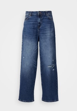 Jaded London BAGGY WITH TURN UP HEM - Laisvo kirpimo džinsai - blue denim