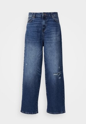 Jaded London, BAGGY WITH TURN UP HEM - Wide leg - blue denim