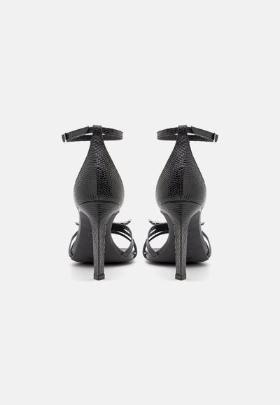 Zadig & Voltaire AMEE WING EMBOSSED IGUANA - Sandales à talons hauts - noir
