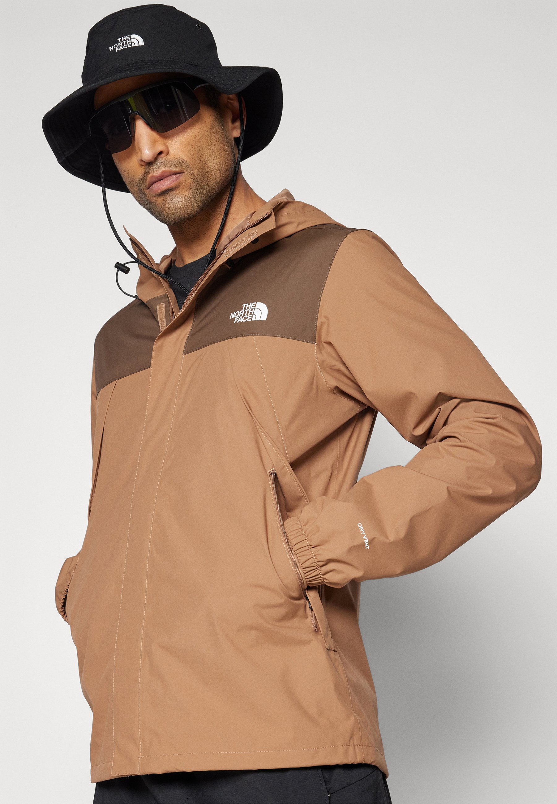 The North Face ANTORA JACKET - Hardshell jacket - latte/smokey