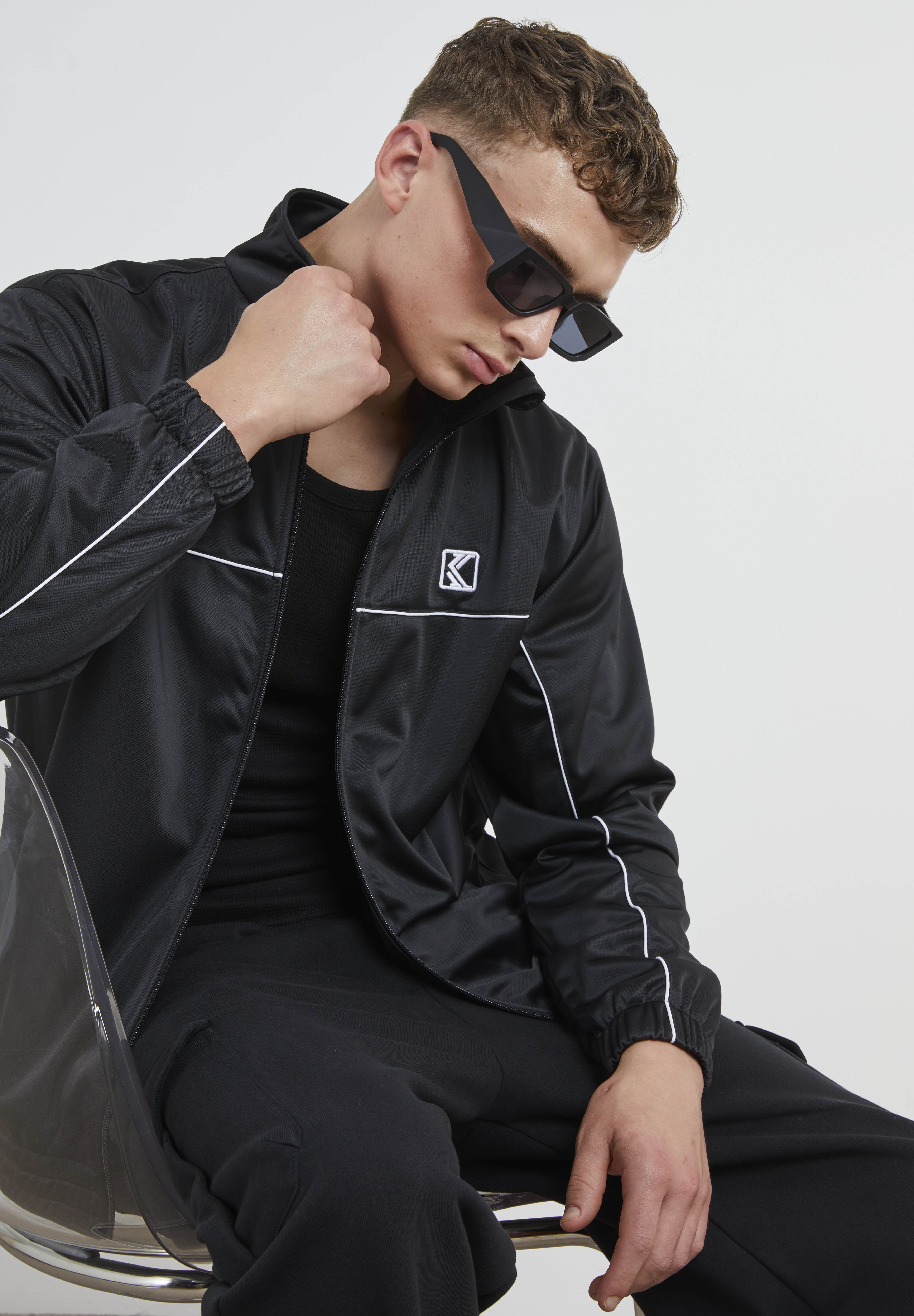 Karl Kani Training jacket - black white/black - Zalando.ie