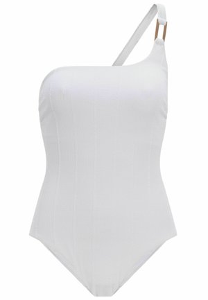 TUMMY CONTROL ONE SHOULDER - REGULAR FIT - Peldkostīms - white texture