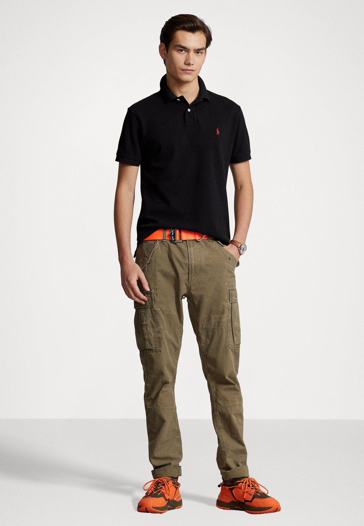 Polo Ralph Lauren Slim Fit Mesh Polo - Negro — vista 2